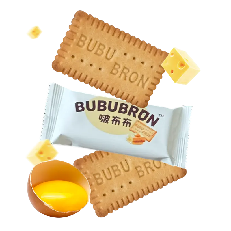 Biscotti al gusto di formaggio all'uovo ad alto contenuto proteico DHA